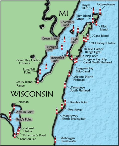 Map of Door County Wisconsin